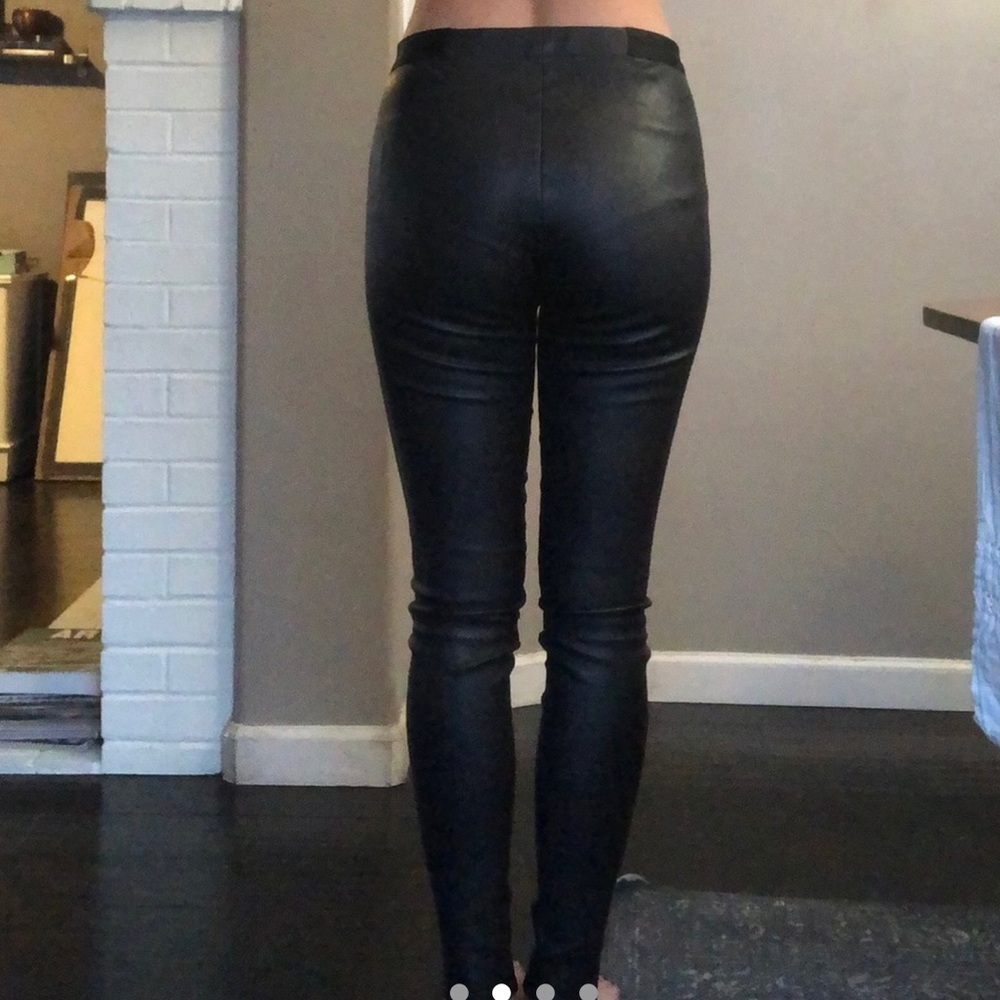 Alice & olivia 100% lambs leather pants